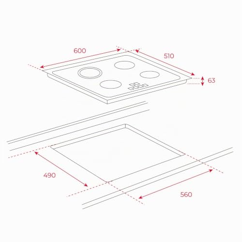 Miniatura 4 de Teka Tz Pro 6315 - Vitrocerámica 60 Cm Con 4 Fuegos, Vitrocerámica Con Botones Y Sistema Touchcontrol De Color Negra