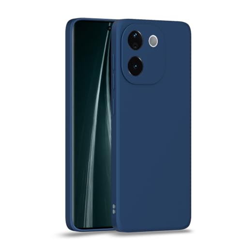 Image of Outlouders Back Cover for Vivo T3 Pro 5G / iQOO Z9s Pro 5G | Camera Protection | Durable Soft Matte Silicone Bumper Case (Blue)