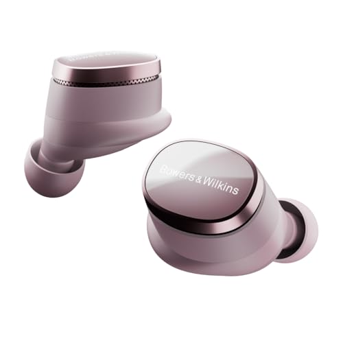 Image of Bowers & Wilkins Pi8 True Wireless Noise Cancelling Earbuds with Bluetooth aptX, 24-bit Wireless Connection, Audio Retransmission, and 6 Built-in Microphones - Pale Mauve