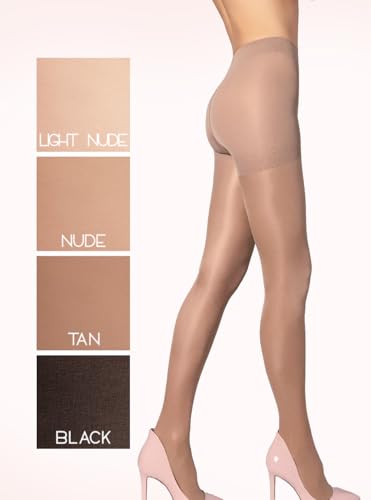 MILA MARRUTTI Women's Premium Shaping Tights for Women | Sheer Control Top Stockings Pantyhose | Tummy Control Nylons4