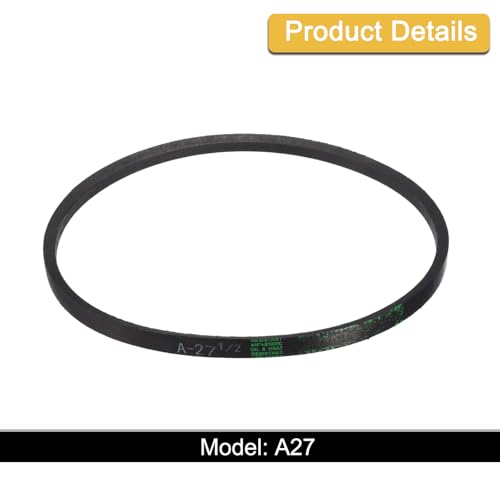 Image of uxcell A27 1 /2 Classic Wrapped V-Belt, 30 inch Outside Circumference, Black, Industrial Rubber V-Belt for Pumps, Fans, Compressors, Agricultural Equipment