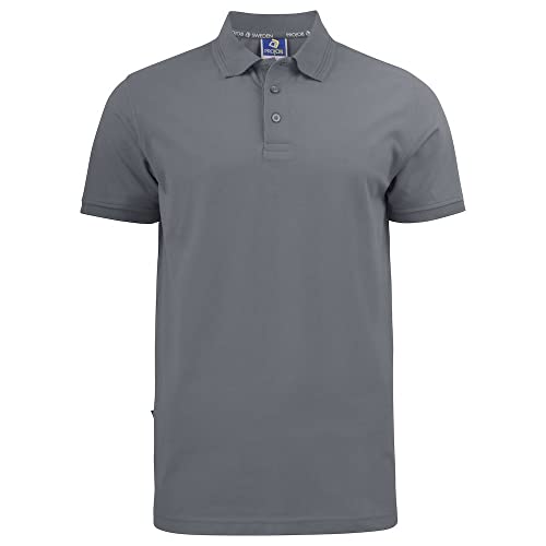 Polo homme gris 2XL coupe ajustée pour silhouette forte