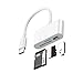 Adattatore USB da tipo C a lettore di schede Trasferimento dati veloce in PVC Texture Design portatile per telefoni tablet laptop immagine