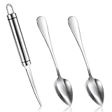 3 Stück Grapefruitlöffel Edelstahl Set 2 Grapefruit Löffel 1 Grapefruitmesser Mit Griff Kiwi...