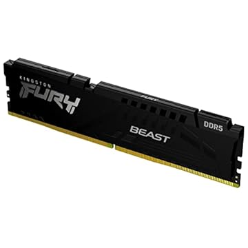 KF560C40BB-8 - Módulo de memória de 8GB DIMM DDR5 6000Mhz FURY Beast Black 1,35V 1Rx16 288 pinos para desktop/gamers