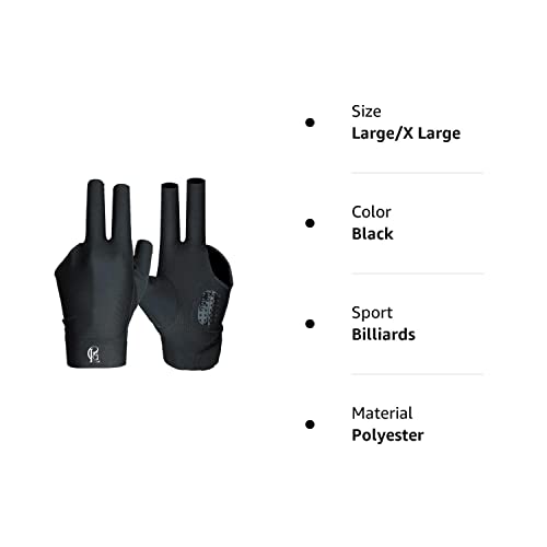 C & L Brands Pool Glove Billiards Left Hand For Men & Women (Black, Large/X Large) #TOP7