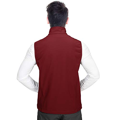 33,000ft Mens Softshell Gilet Activewear Vests Windproof Fleece Lined Outerwear Zipped Pockets Sleeveless Softshell Jacket for Leisure, Golf, Travelling