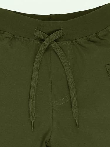 Image of KiddoPanti Boys 100% Cotton Knitted Above Knee Length Basic Cargo Shorts