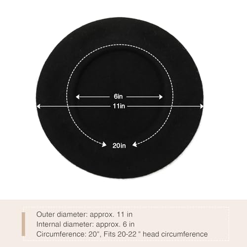 Women French Wool Beret Hats - Solid Color Classic Beanie Winter Cap4