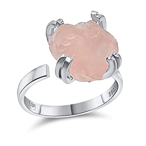 Natural raw rose quartz gemstone...