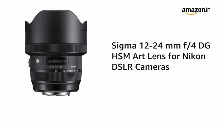 Sigma 12-24mm f/4 DG HSM Art Lens for Nikon DSLR Cameras (Black