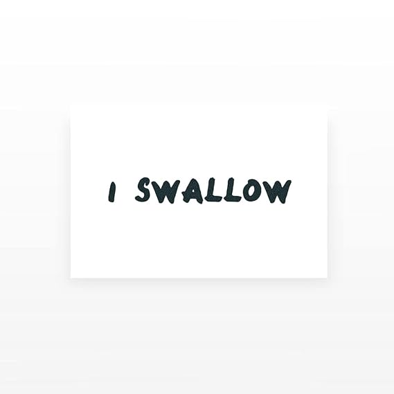 2x I Swallow Temporary Tattoo