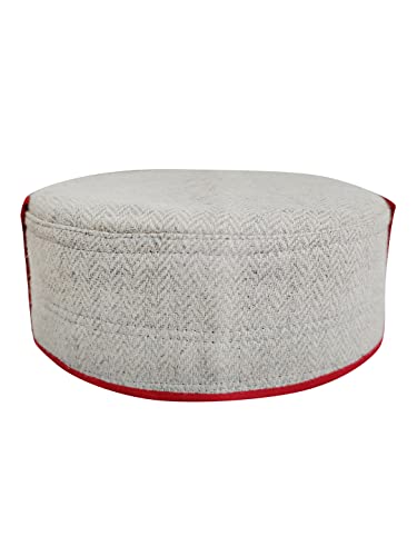Image of Vastraa Fusion Himachali Topi for Men | Nepali Headwear | Traditional Kullu Cap | Pahadi Topi | Kashmiri Hat | Wool Handcrafted Ethnic Wear