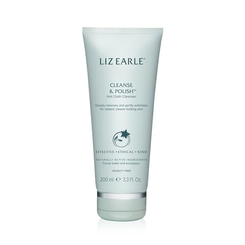 Liz Earle Cleanse & Polish Hot Cloth Cleanser for All Skin Types with Rosemary Chamomile Cocoa Butter and Eucalyptus Essential Oil 200ml
