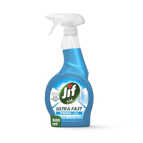 JIF Ultra Fast Glass Cleaner Spray for Window 100% streak free shine 500ml