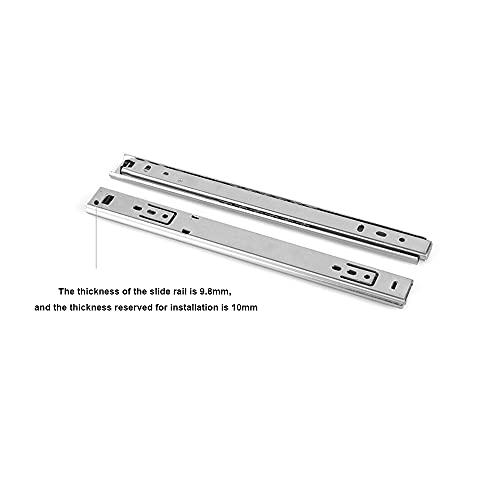 1 Pairs Drawer Slides, Metal Drawer Slides Ball Bearing Drawer Runners/Slides Suitable for Drawers, Furniture, Document Cabinets Wooden Drawers-10 inches