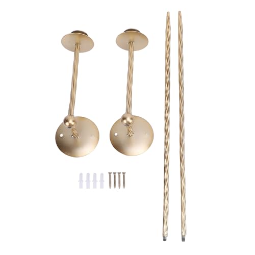 Gold Metal Wall Mount Candle Holder, Long Retro Candlestick Holder for Pillar Candles Elegant Wall Mount Candle Holder and Metal Candles Holder for Home Decor (Gold)