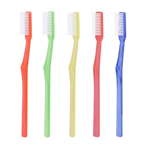 Image of MAXI Supreme Hard Bristle Toothbrush for Adults | Deep Cleaning Plaque & Stain Removal | Long-Lasting Durable Firm Bristles | Comfortable Grip Handle | Multicolor - Pack of 12 (Value Pack)