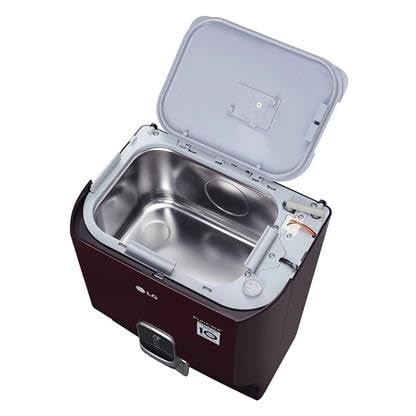 Top view of the LG WW120NNC Water Purifier with the tank lid open