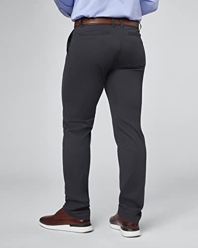 Rhone Commuter Pants for Men, Classic-Fit Mens Dress Pants, Machine Washable, Wrinkle Resistant, Stretch Straight Leg Mens Casual Pants Black W38-33L3