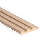 Desiwa - Set di 6 listelli in rovere naturale, 10,7 x 252 cm
