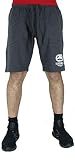 Ecko Herren Designer Baumwolle Freizeit Sommer Shorts, Schwarz, Blau, Marineblau, Grau - Dunkelgrau, S