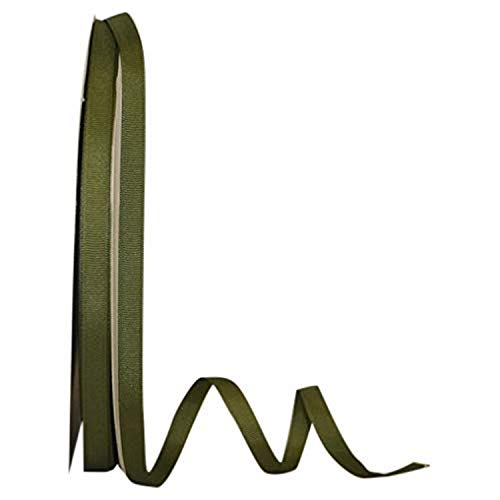 Reliant Ribbon 4900-043-15C Grosgrain Style Ribbon, 3/8 Inch X 100 Yards, Moss