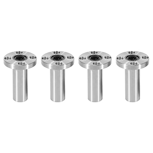 Yuemsh 4 Stück LMF8LUU 8 mm langer Flansch rund Kupplung mit linearem Uhrwerk, CNC Cover