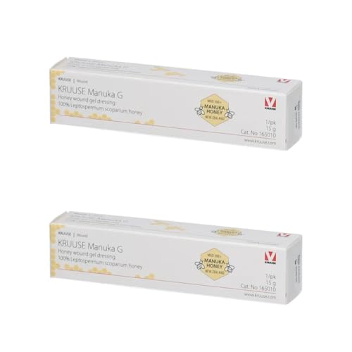 KRUUSE Manuka G Honigsalbe | Doppelpack | 2 x 15 g | Wundgel mit Honig | Zum Auftragen auf der Haut bei oberflächlichen Verletzungen bei Tieren | Kann bei der Wundheilung unterstützend wirken