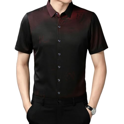 Chemise légère homme manches courtes vêtement été respirant style décontracté