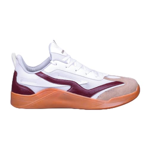 Image of Impakto para X Court Men's Sneakers | Lightweight & Cushioned Insole | Lace-Up Shoes for Casual Outings,Walking & Gym | Anti-Skid Rubber Sole for Non-Marking Activity