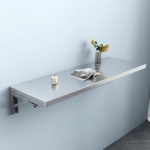 Table pliante murale en acier pour un bureau flottant sur la terrasse