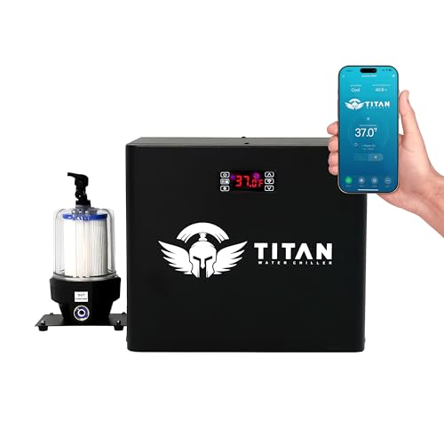 1/3 HP Universal Water Chiller for Cold Plunge Tubs & Ice Bath Systems with Wi-Fi App Control, UV Sanitation, 2-Year Warranty, U.S.-Based Support, 825W, 20-Micron Filter, Cools to 37°F - Black