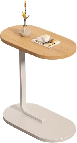 ソファサイドテーブル サイドテーブル コの字型デザイン サイドデスク 茶几 組立簡単 多機能 一人暮らし 食卓 コンパクト 軽量 簡易 おしゃれ 在宅勤務 多目的 (ホワイト ブラウン)