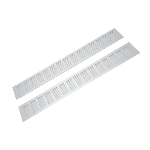 Grille de Ventilation Rectangulaire, 2 Pièces, Plaque D'aération en Alliage D'aluminium pour Armoire, Armoire à Chaussures, Placard, Lisse, Facile à...