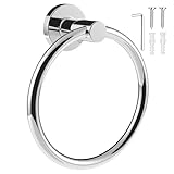 SetSail Towel Holder for Bathroom Wall Stainless Steel Hand Towel Ring Heavy Duty Towel Hanger for Bathroom, ‌Mirror Silver