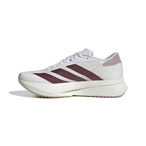 adidas Mujer Adizero Sl2 Shoes, FTWR White/Maroon/Dual Lilac, 40 EU