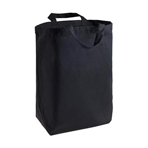 Cottonbagjoe Jutebeutel | 38x42x10cm | Schwarz | Canvastasche aus Jeansähnlichem Stoff Cover