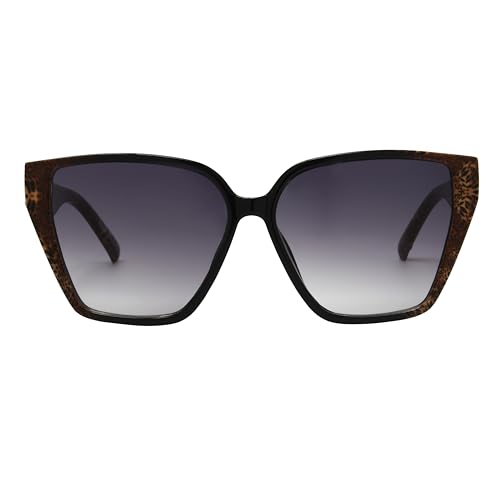 Betsey Johnson Women's Soul Shine Sunglasses Cateye, Leopard, 58 mm2