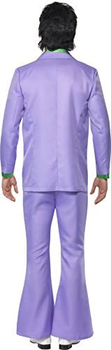 Smiffys Lavender 1970s Suit Costume, Purple, M - Size 38"-40"