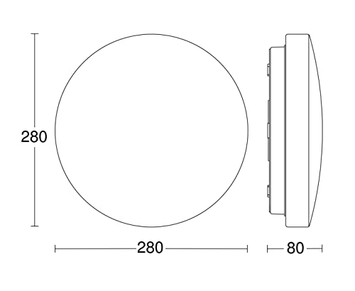 Steinel LED Deckenleuchte RS 20 S - 9,4 W Wandlampe, 942 lm, 360° Bewegungsmelder, Softlichtstart, Nachtlicht, Dauerlicht, Weiß, Warmweiß