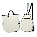 Menolana Tennis Backpack Duffle Bag Storage Racket Racquet Holder with Pockets Pickleball Bag for Sports Workout Water Bottle Exercise, White