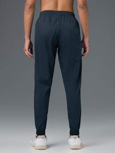 Image of TECHNOSPORT Men Mid Rise Regular Fit Solid Stretchable Joggers, Techno Dry for Regular Use and Sports