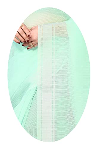 Image of Sidhidata Women's Kota Doria Cotton Manipuri Saree With Unstitched Blouse Piece (Rasbharii Free Size)