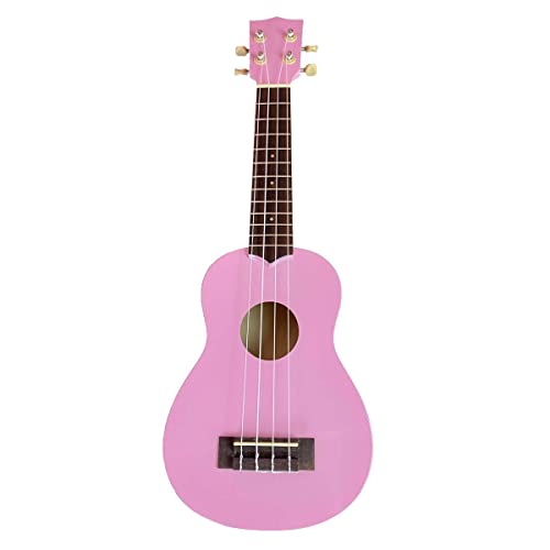 Ukulélé 21 pouces Guitare hawaïenne en bois de tilleul rose Adapté aux débutants - Les Beatles, Paul McCartney, John Lennon, RIngo Starr, George Harrison Ukulélé 21 pouces Guitare hawaïenne en bois de tilleul rose Adapté aux débutants
