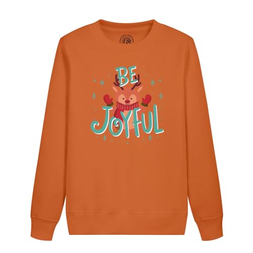 Sweatshirt enfant Be Joyful Renne de Noël imprimé dessin mignon pour hiver