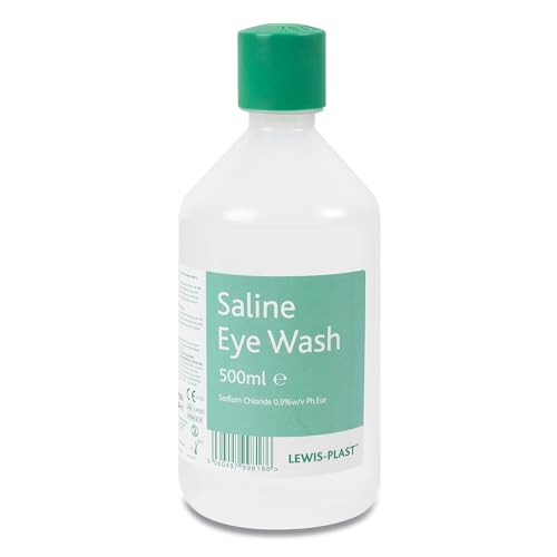 Lewis-Plast Saline Eye Wash Solution 500ml Bottle for Safe and Effective Eye Care