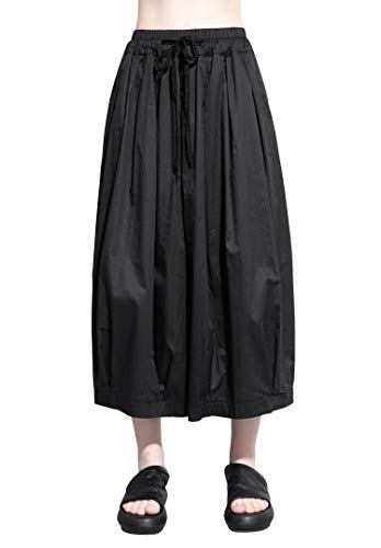 ellazhu Women Side Pockets Loose Casual Lounge Culottes Gaucho Pants GY2406 Black