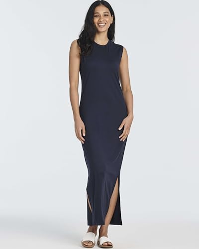 Image of Real Essentials 3 Pack: Women's Maxi Tank Dress | Sleeveless Casual Long Lounge Dress (Plus