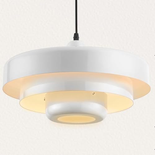 Lámpara de araña minimalista vintage negra y blanca con base E27 para techo de salón 2